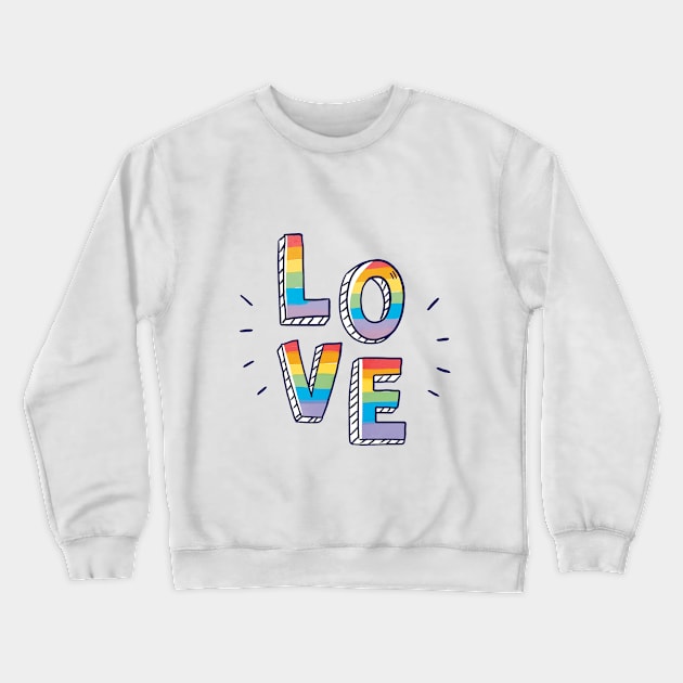 Love is love. Rainbow pride Crewneck Sweatshirt by alterkiri